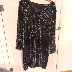 Sequin plus size dress